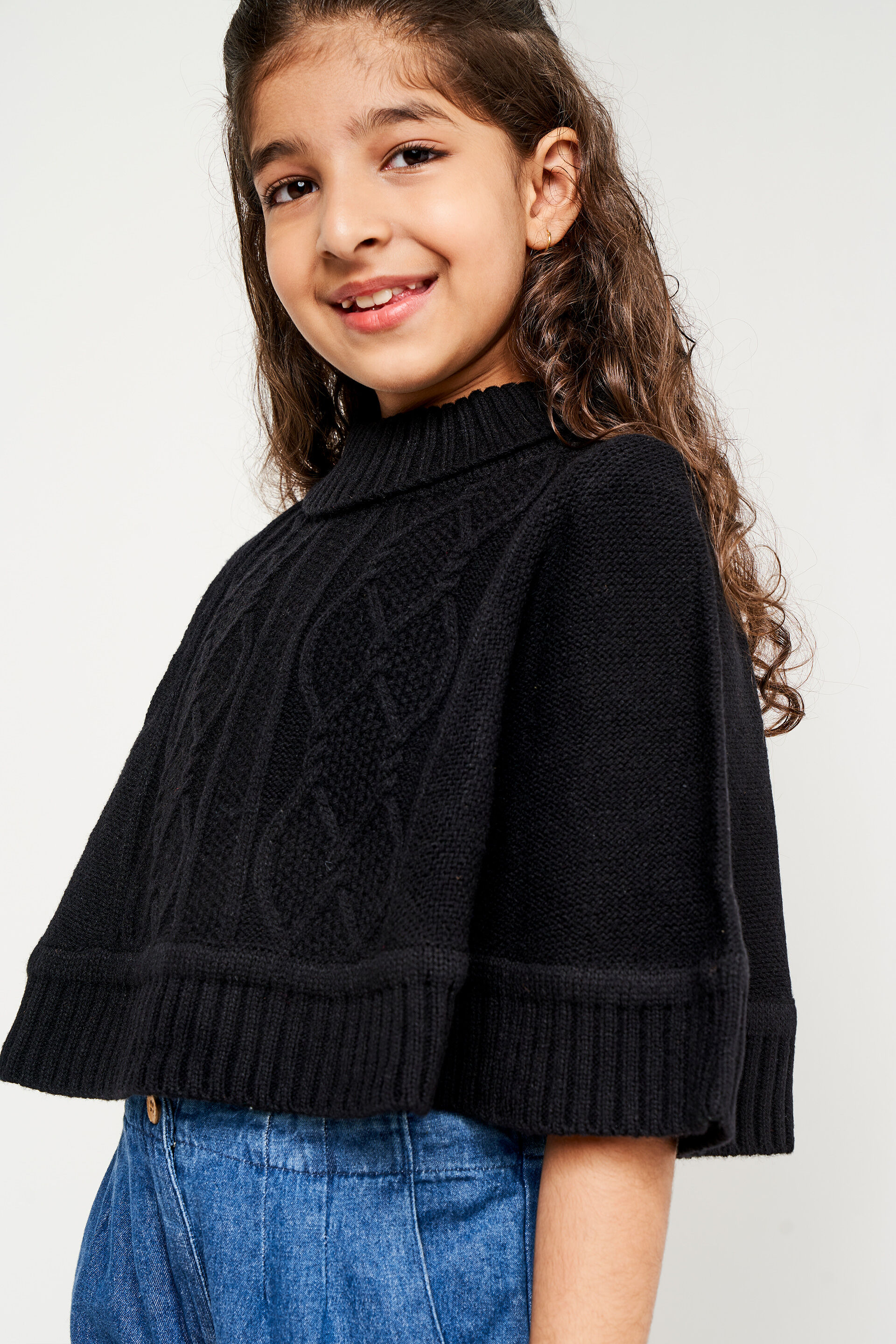 Black Solid Straight Shrug, Black, image 4